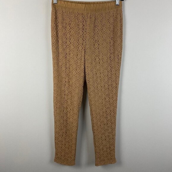 Chicos Pull On Lace Ankle Pants Tan Womens 00 US XS - Picture 1 of 9